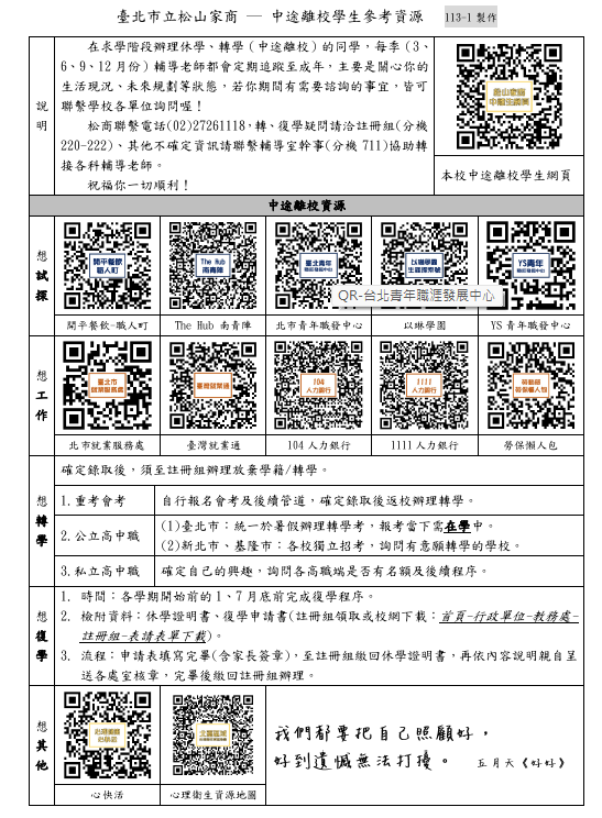 中離生參考資源