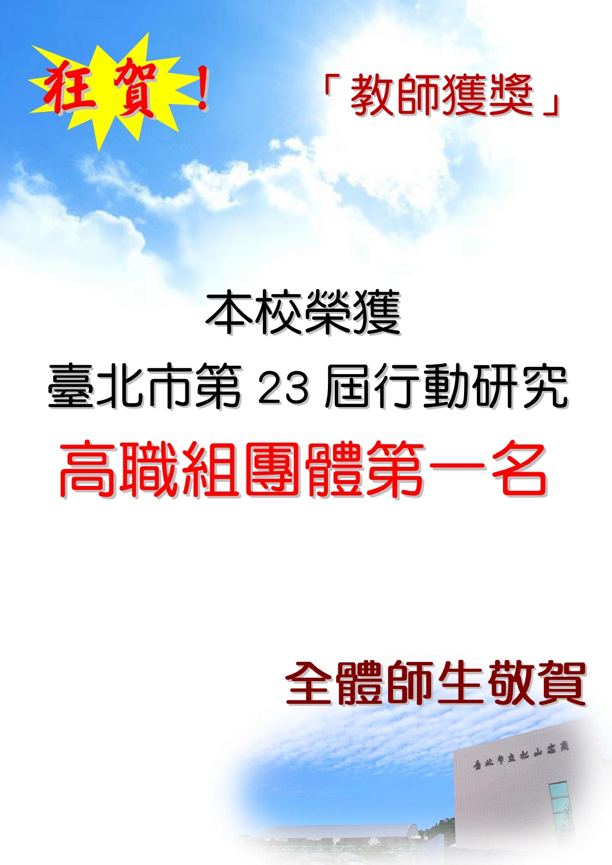 團體第一名